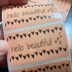 Hello beautiful. shipping stickers  25